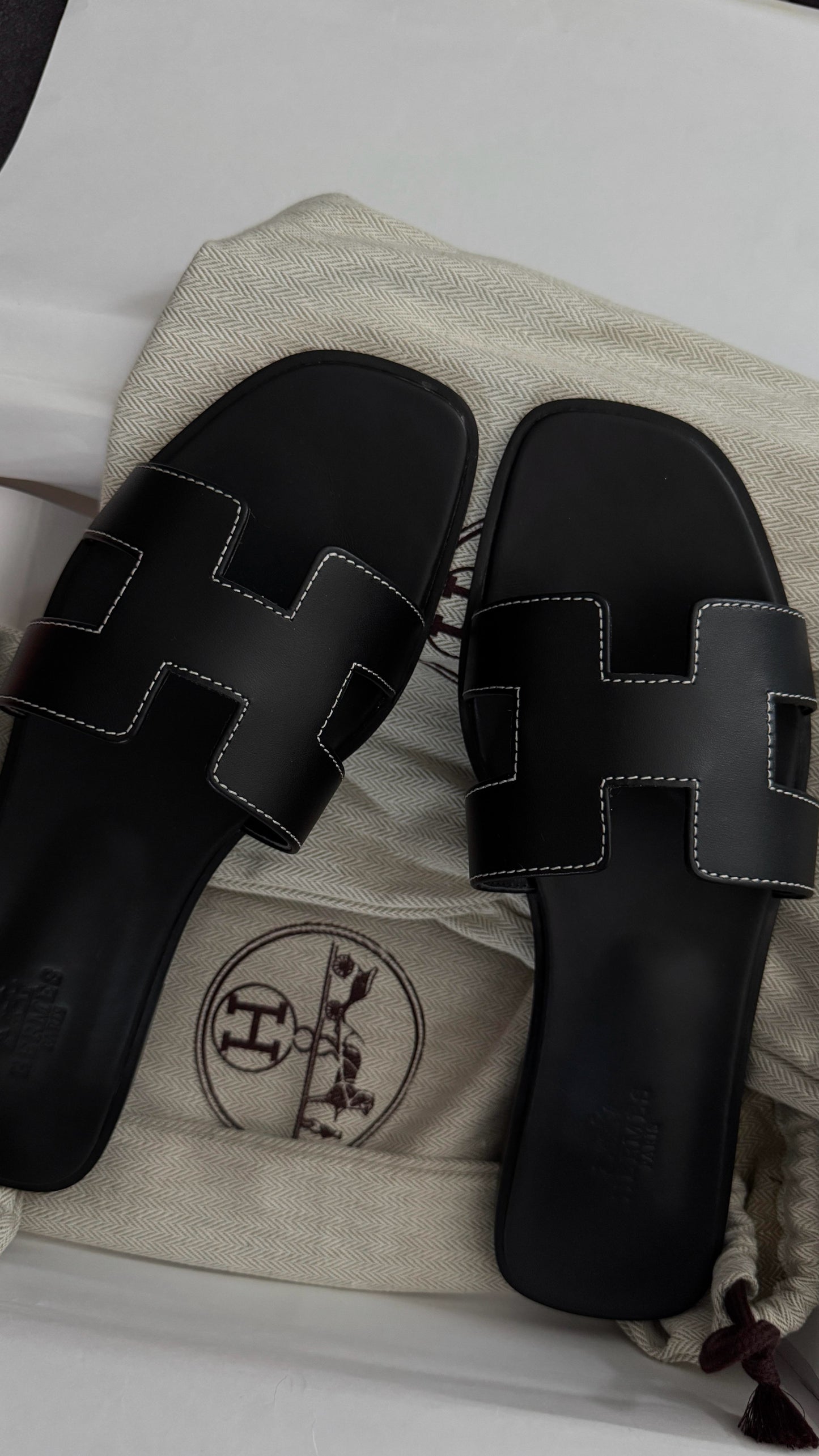 H Sandals in Black