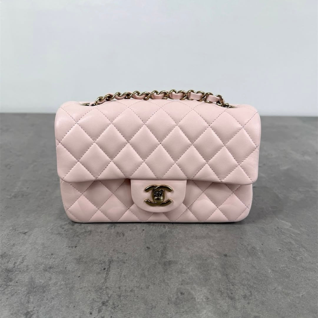 C Mini Flap Bag in Pink