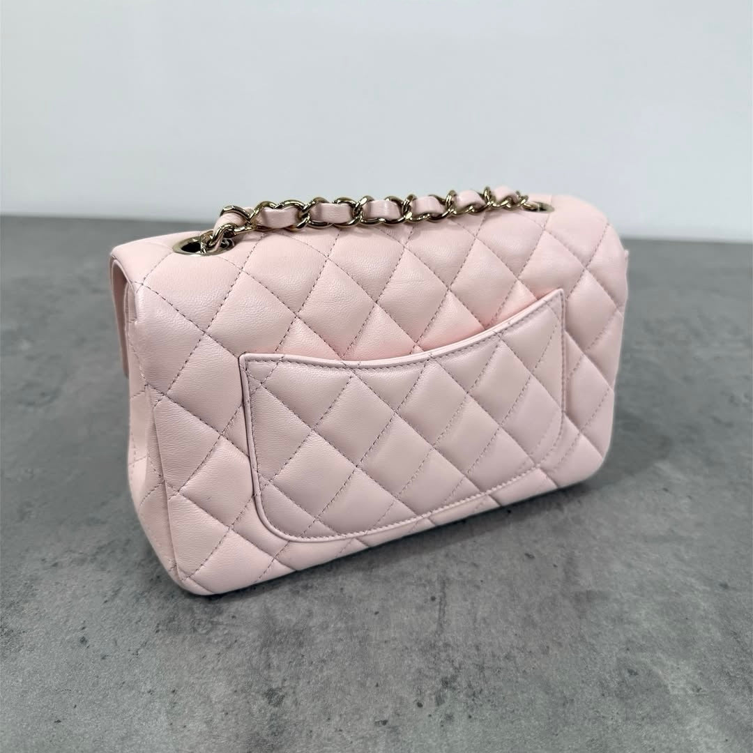 C Mini Flap Bag in Pink