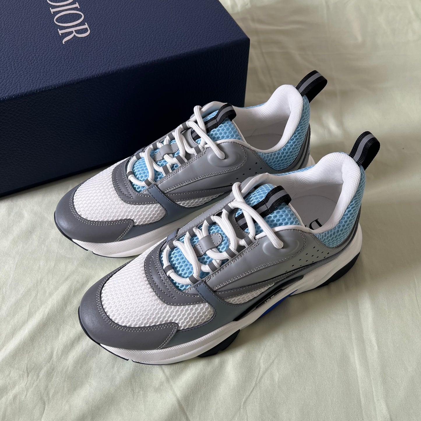 D Trainers in Blue/Grey