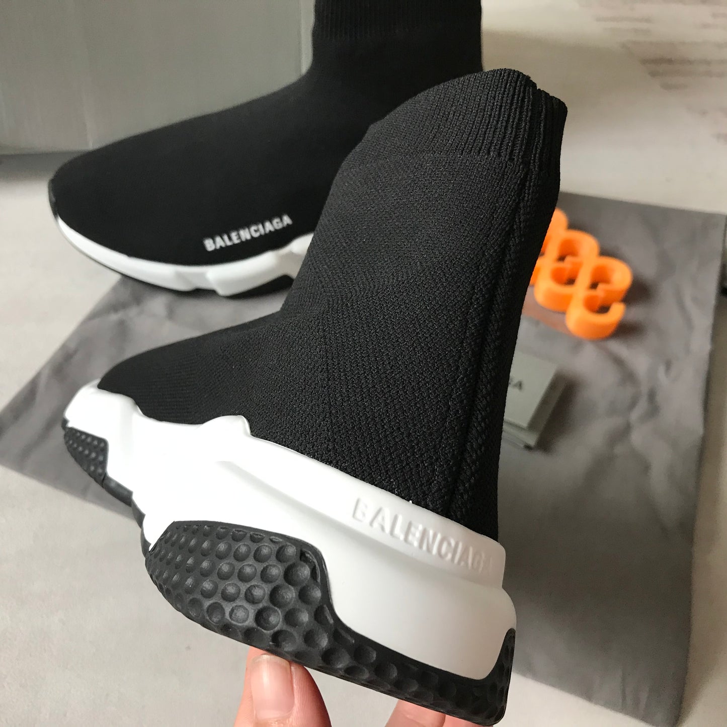 Speed Trainers in Black/White