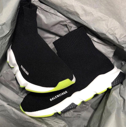 Speed Trainers in Black/White/Green