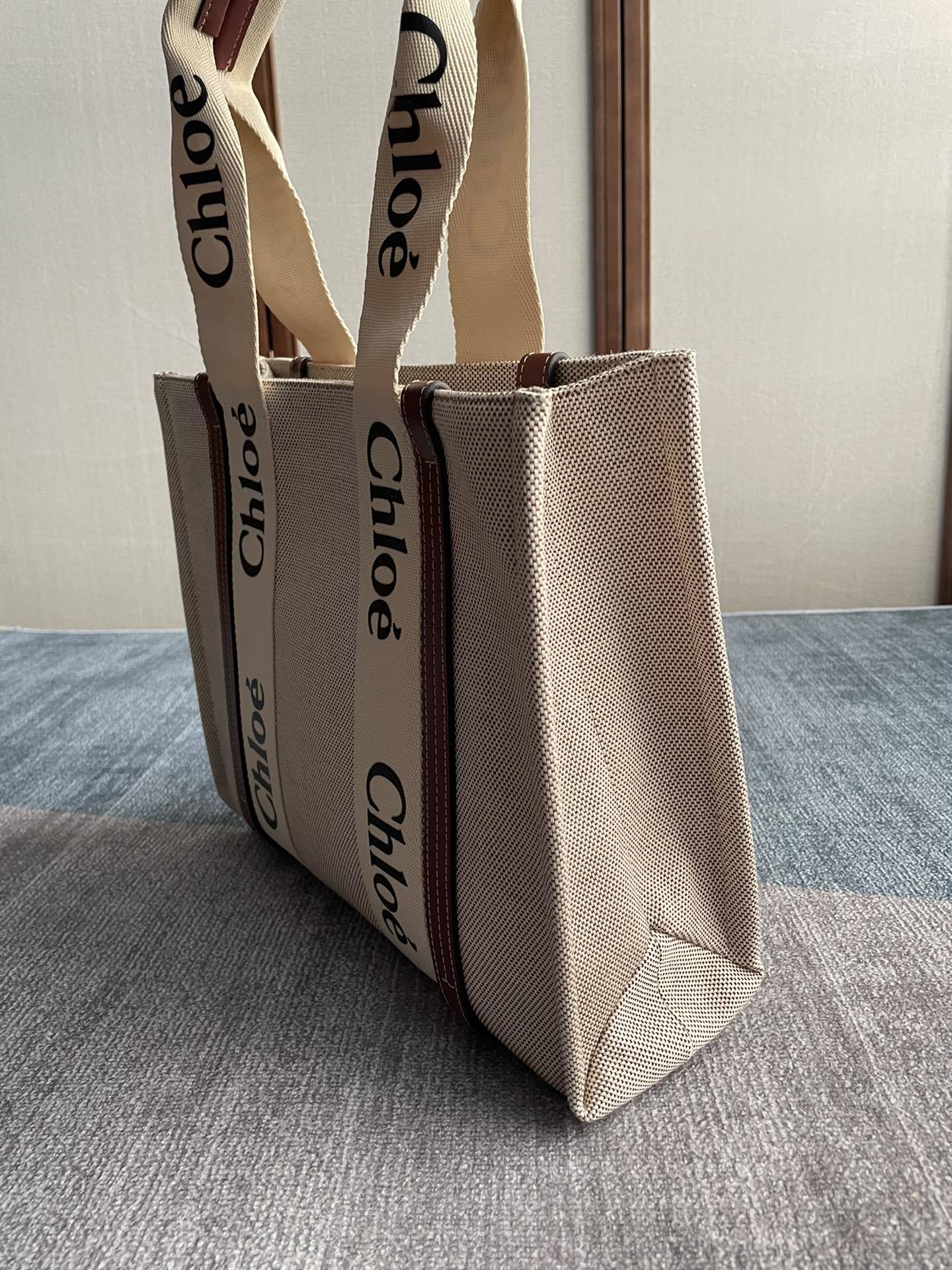 C Medium Tote Bag in Brown