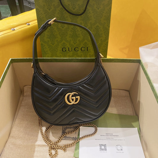 GG Half Moon Bag in Black