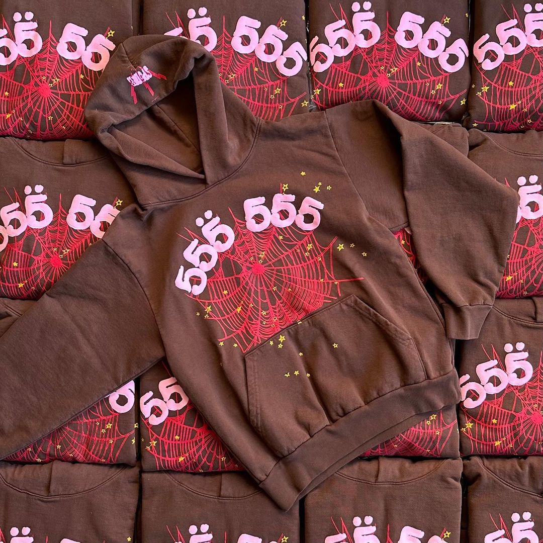 Sp5der Hoodie in Brown