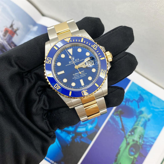 Submariner Two-Tone Watch 41mm in Blue