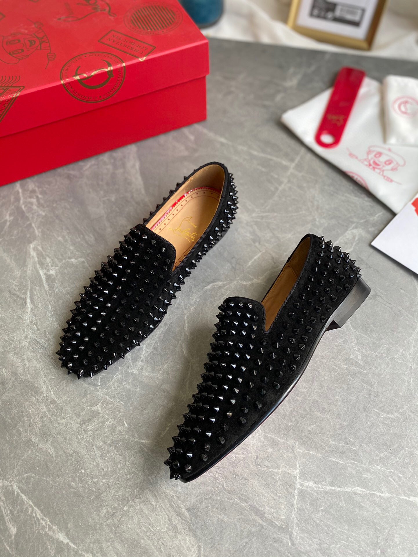 Spike Loafers in Black