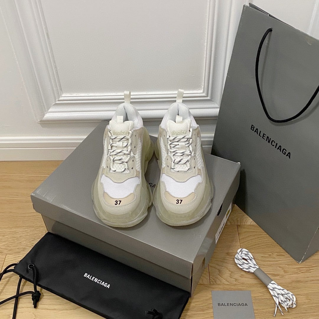 Triple S Clear Sole in White