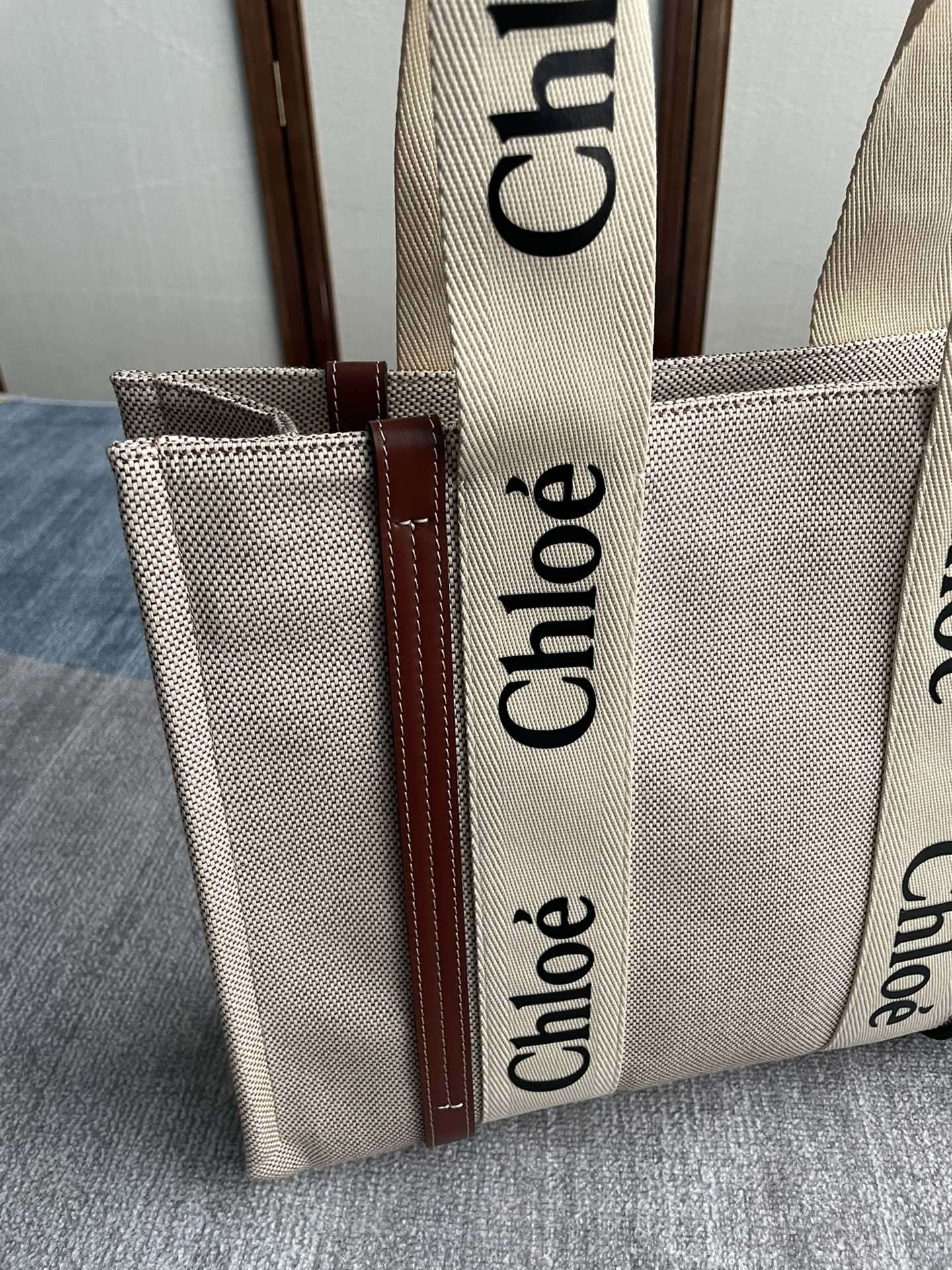 C Medium Tote Bag in Brown