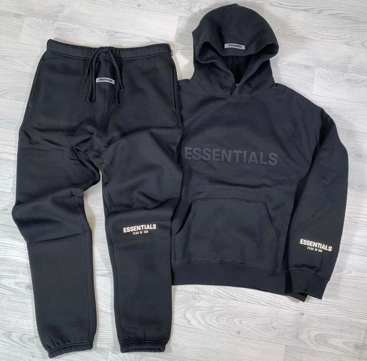 Essential Tracksuit in Black – Repz Plug
