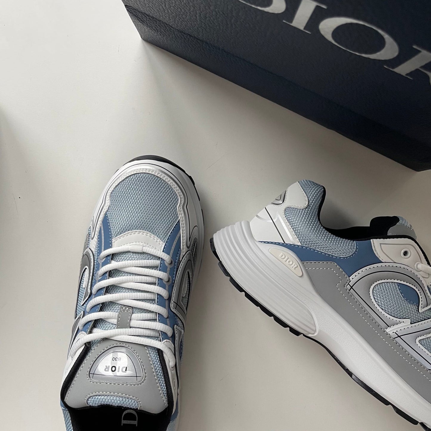 D Trainers 2 in White/Grey/Blue