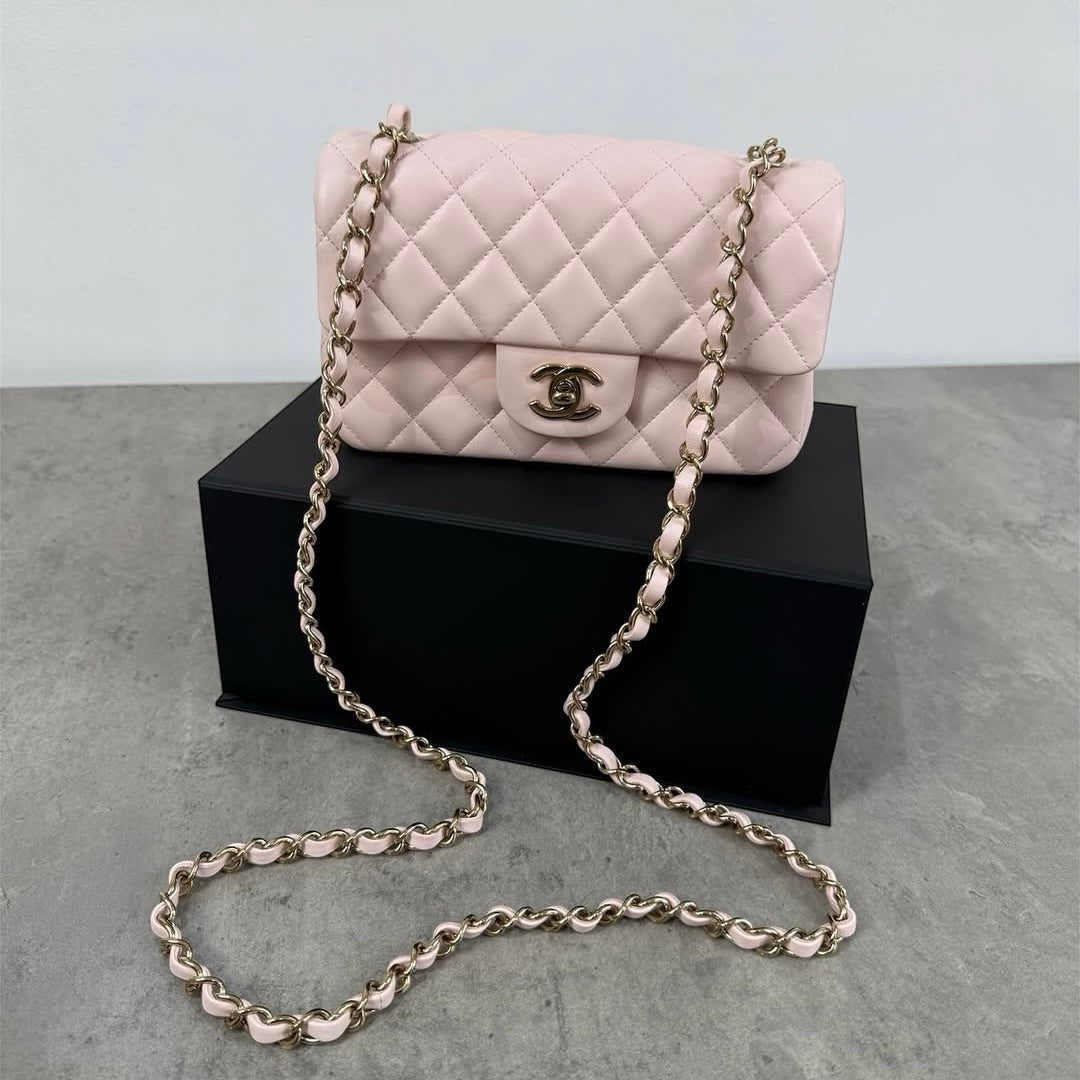 C Mini Flap Bag in Pink