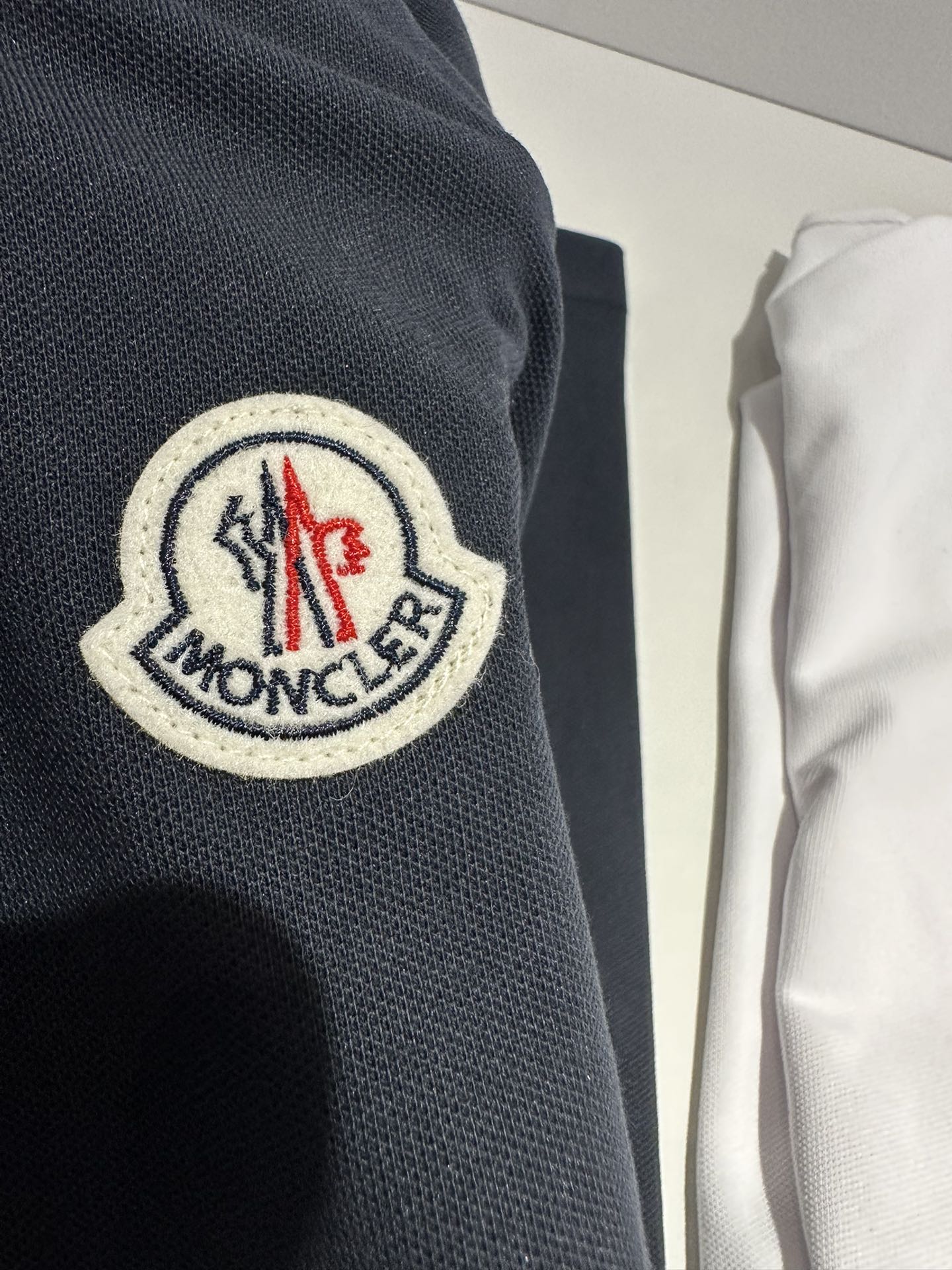 M Long Sleeve Polo in Navy