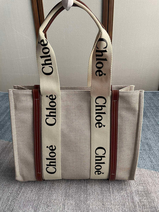 C Medium Tote Bag in Brown